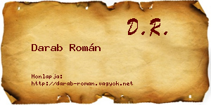 Darab Román névjegykártya